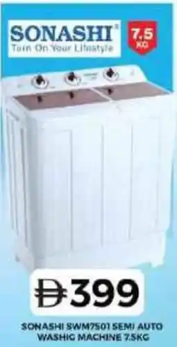 Grand Hyper Market Sonashi swm7501 semi auto washic machine offer