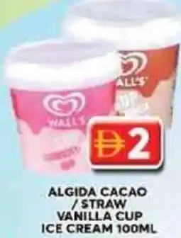 Grand Mall Sharjah Algida cacao /straw vanilla cup ice cream offer