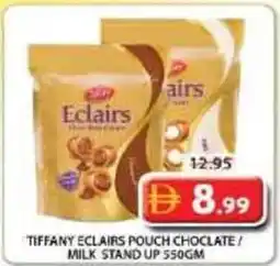 Grand Mall Sharjah Tiffany eclairs pouch choclate/ milk stand up offer