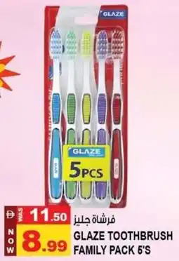 Hashim Hypermarket Glaze toothbrush family pack 5's offer