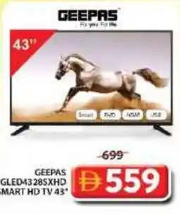 Grand Mall Sharjah Geepas GLED4328SXHD smart hd tv 43'' offer