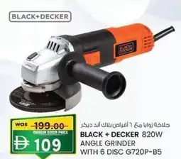 KM Trading Black+decker 820w angle grinder with 6 disc G720P-B5 offer
