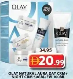 Grand Mall Sharjah Olay natural aura day crm+ night crm +fw offer