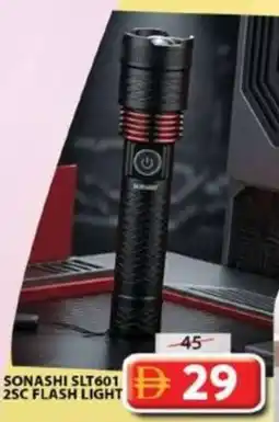 Grand Mall Sharjah Sonashi slt601 2sc flash light offer