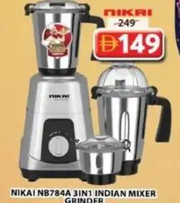 Grand Mall Sharjah Nikai nb784a 3in1 indian mixer grinder offer