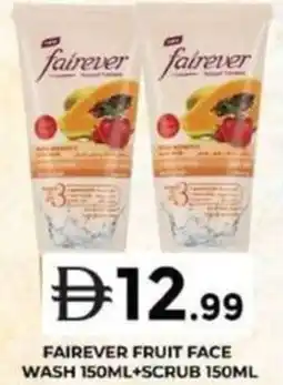 Grand Hyper Market Fairever fruit face wash +scrub offer