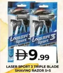 Grand Hyper Market Laser sport 3 triple blade shaving razor offer