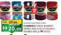 KM Trading Flamingo fleece blanket single size offer