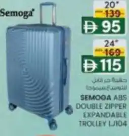 KM Trading Semoga abs double zipper expandable trolley lj104 offer
