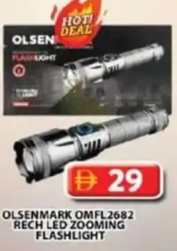 Grand Hyper Market Olsenmark omfl2682 rech led zooming flashlight offer