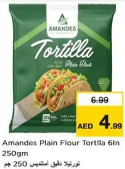 Nesto Amandes plain flour tortlla 6in offer