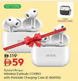 Nesto Wireless earbuds combo with portable charging case offer
