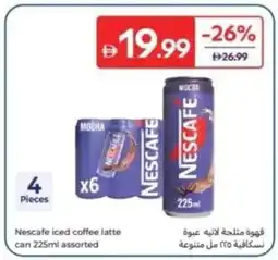 Carrefour Nescafe iced coffee latte can assorted offer