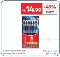 Carrefour Colgate Super Flexi Soft charcoal toothbrush 6-s offer