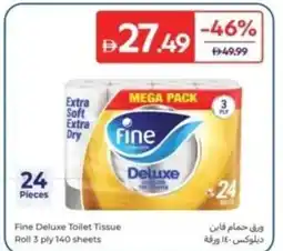 Carrefour Fine Deluxe Toilet Tissue Roll offer
