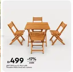Carrefour Paradiso Malta wood set offer