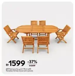 Carrefour Paradiso Nimes wood set offer