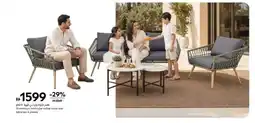 Carrefour Aluminium and rope coffee chair and table set offer