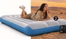 Carrefour Intex camping inflatable mat with inte- grated Pillow offer