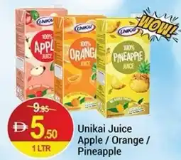 New W Mart Unikai juice apple / orange / pineapple offer
