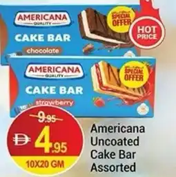 New W Mart Americana uncoated cake bar assorted offer