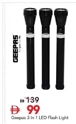 Mark & Save Geepas 3 In 1 LED Flash Light offer