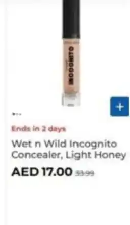 Carrefour Wet n Wild Incognito Concealer, Light Honey offer