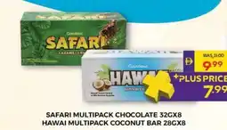 Abu Dhabi Coop Safari multipack chocolate/ hawai multipack coconut bar offer