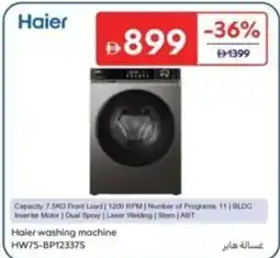 Carrefour Haier washing machine HW75-BP12337S offer