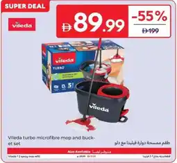 Carrefour Vileda turbo microfibre mop and bucket set offer
