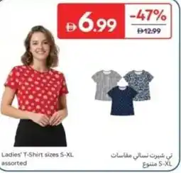 Carrefour Ladies' T-Shirt sizes S-XL assorted offer
