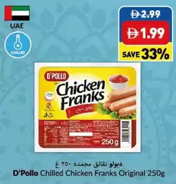 Viva D'Pollo Chilled Chicken Franks Original offer