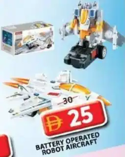 Grand Hyper Market Battery operated robot aircraft offer