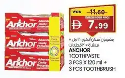 KM Trading Anchor toothpaste toothbrush offer