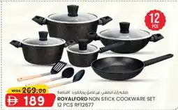 KM Trading Royalford non stick cookware set offer
