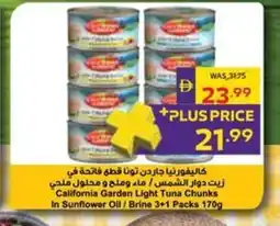 Abu Dhabi Coop California Garden Light Tuna Chunks In Sunflower Oil/Brine offer