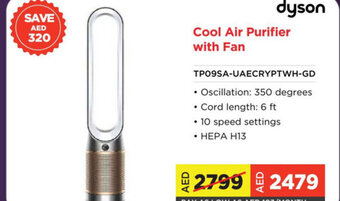 Eros Dyson Cool Air Purifier With Fan TP09SA-UAECRYPTWH-GD offer