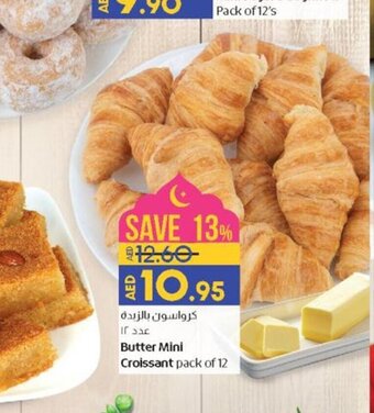 Lulu Hypermarket Butter Mini Croissant pack of 12 offer