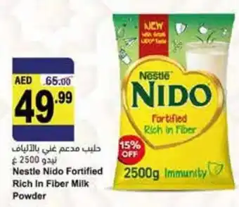 Almaya supermarket Nestle nido fortified rich in fiber milk powder 2500 G offer