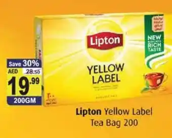 Almaya supermarket Lipton yellow label tea bag 200 Gm offer