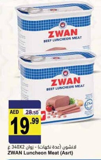 Almaya supermarket Zwan luncheon meat (asrt) offer