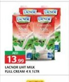 Safeer Market Lacnor Uht Milk Full Cream 4 x 1Ltr offer