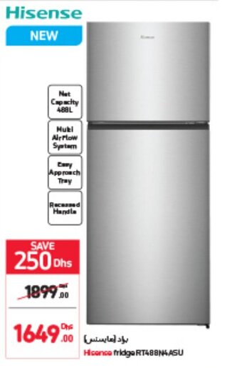 Carrefour Hisense fridge RT488N4ASU 488L offer