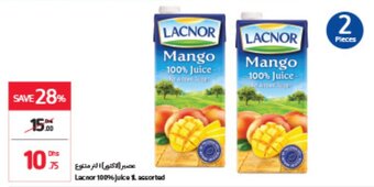 Carrefour Lacnor 100% Juice 1L Assorted offer