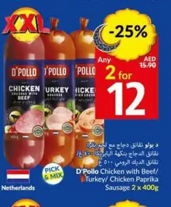 Viva D'Pollo Chicken with Beef/ Turkey/ Chicken Paprika Sausage 2 x 400g offer
