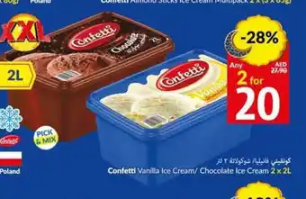 Viva Confetti Vanilla Ice Cream/ Chocolate Ice Icream 2 x 2L offer