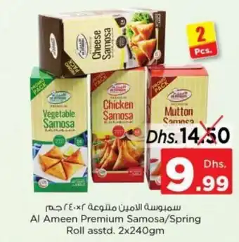 Nesto Al Ameen Premium Samosa/Spring Roll Asstd. 2x240gm offer