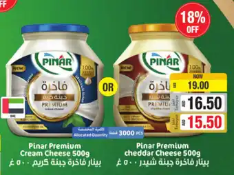 Union Coop Pinar Premium Cream Cheese 500g/ Pinar Premium Cheddar Cheese 500g offer