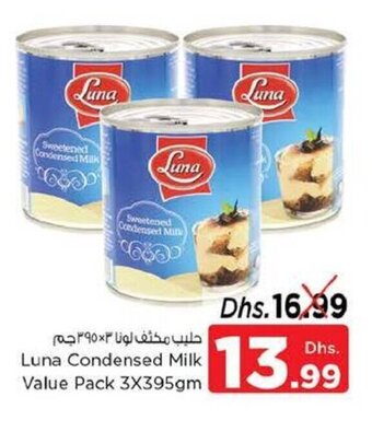 Nesto Luna Condensed Milk Value Pack 3X395gm offer