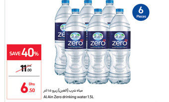 Carrefour Al Ain Zero drinking water 1.5L offer